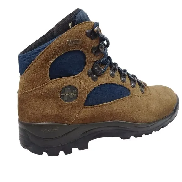 Merrell Women's Quest Gore Tex Brown Suede Hiking Boots Size 9.5