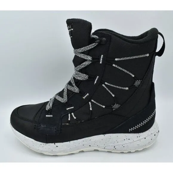 Merrell Womens Size 9 Bravada 2 Thermo Waterproof Black White Winter Snow Boots