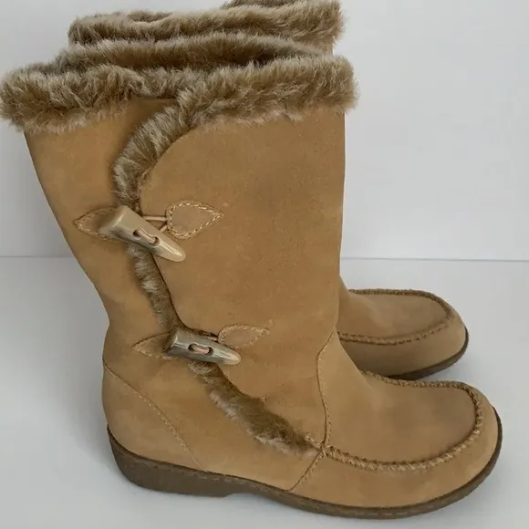 MIA Women’s Lined Suede Boots Tan 7.5