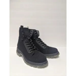 MIA Women's Simon Black Lace Up Knit Boots Size 6.5