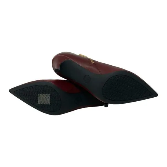 Michael Kors Alina Stiletto 80mm Ankle Boots Burgundy Size 8.5 NWT $255 MSRP