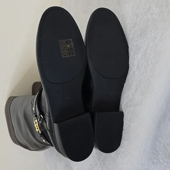 Michael Kors Black and Brown Riding Boots 8.5M