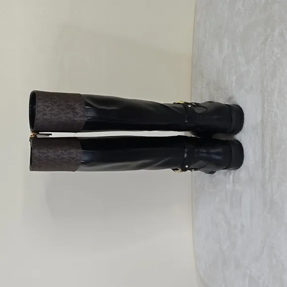 Michael Kors Black and Brown Riding Boots 8.5M