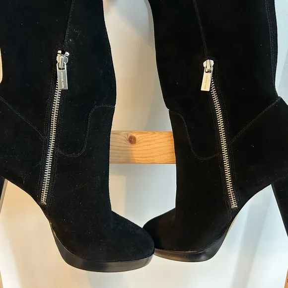 Michael Kors black Suede Knee Boots Size 7.5