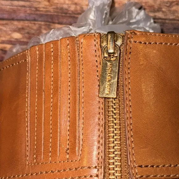 Michael Kors Brown Leather Buckle Riding Boots sz7