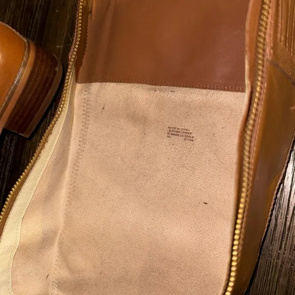 Michael Kors Brown Leather Buckle Riding Boots sz7