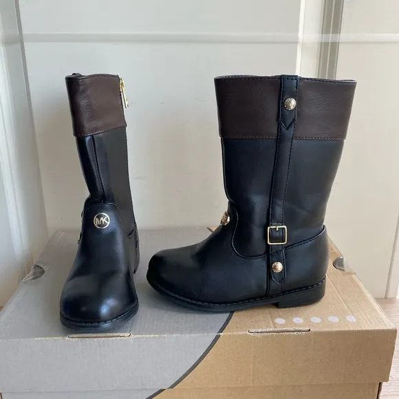 Michael kors Brown/Black Riding boots Toddler- SZ 8 C
