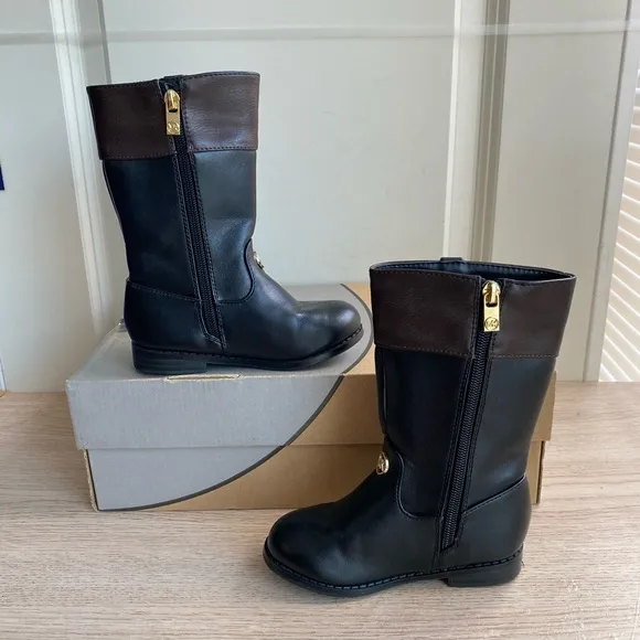 Michael kors Brown/Black Riding boots Toddler- SZ 8 C