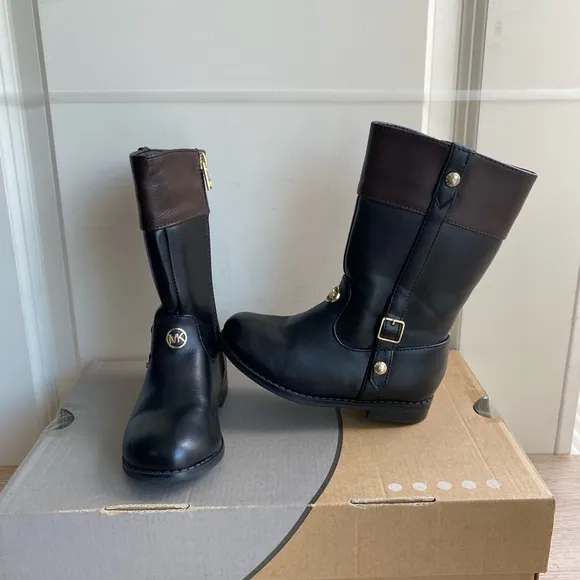 Michael kors Brown/Black Riding boots Toddler- SZ 8 C