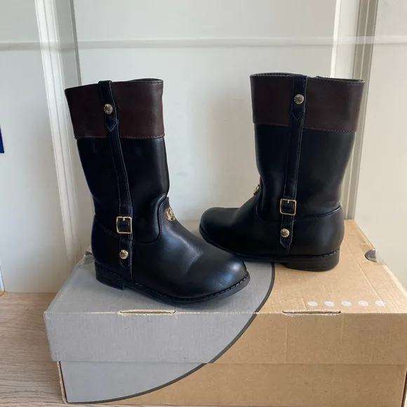 Michael kors Brown/Black Riding boots Toddler- SZ 8 C