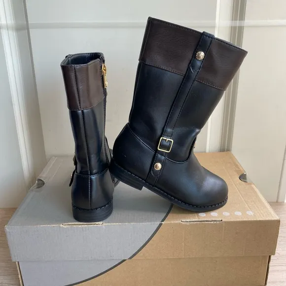 Michael kors Brown/Black Riding boots Toddler- SZ 8 C