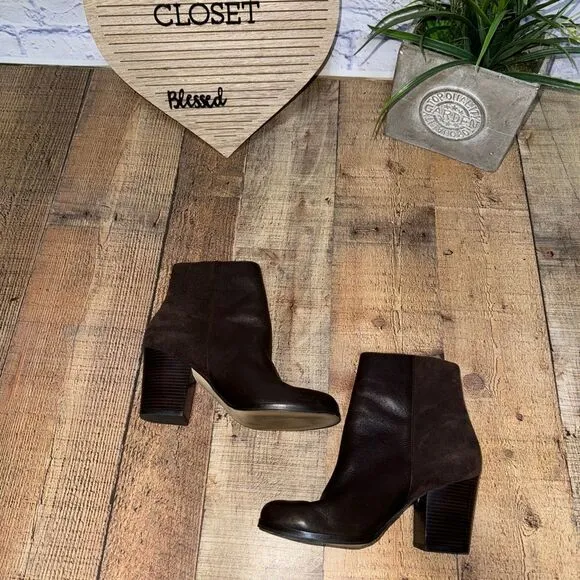 Michael Kors brown leather/suede ankle boots