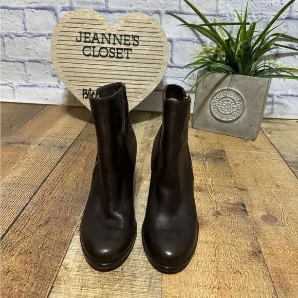 Michael Kors brown leather/suede ankle boots