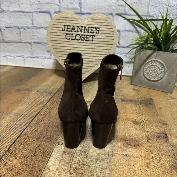 Michael Kors brown leather/suede ankle boots