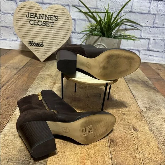 Michael Kors brown leather/suede ankle boots