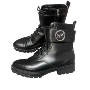 Michael Kors TATUM Leather Ankle Combat Boots Women's Size 9