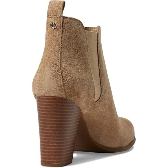 Michael Kors Women's Evaline Heeled Bootie, Camel, 6.5