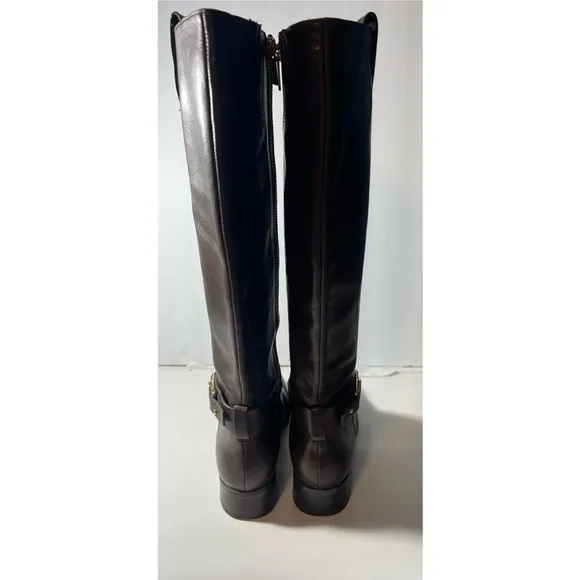 Michael korsElegant Brown Leather Knee-High Boots