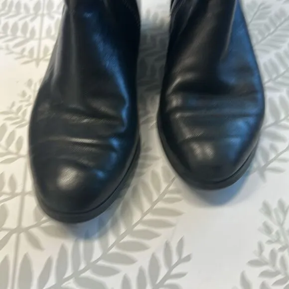 Michael Kors Women’s Hamilton Black leather riding boots - 6.5