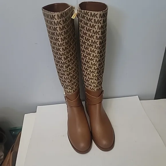 MICHAEL Michael Kors Rory Logo Jacquard Riding Boots