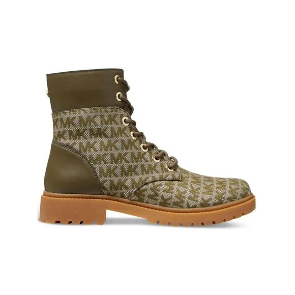 MICHAEL MICHAEL KORS Womens Green Lace Up Alistair Round Toe Combat Boots 6.5 M