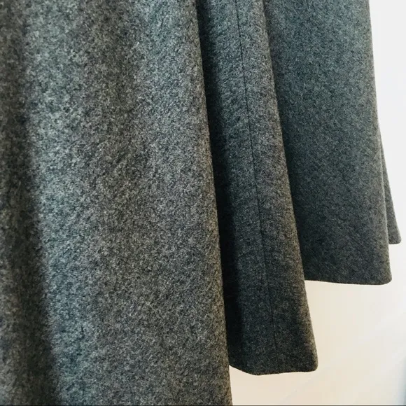 MIDI GRAY WOOL SKIRT