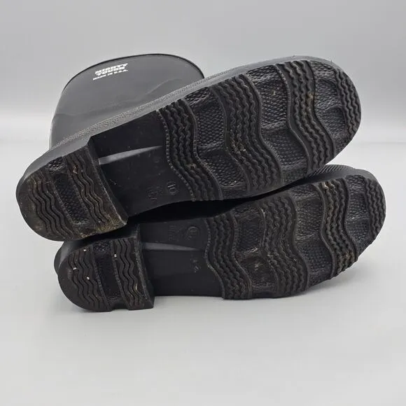 Mighty Tough Men's Size 10 US Vintage USA Made Black Rubber Sherpa Winter Boots