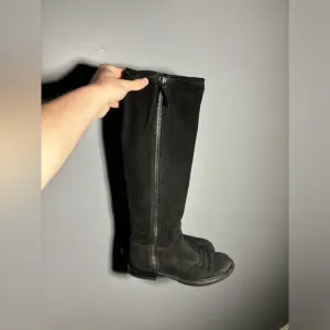 Miu Miu Black Suede Riding Boots Size EU 39.5