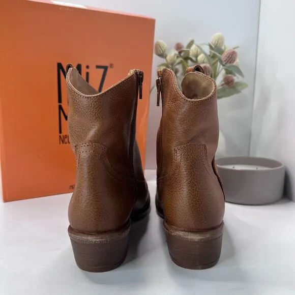 Miz Mooz Carlitos Leather Cowboy Boots Western Brandy Women's EU 38/7.5 NWB