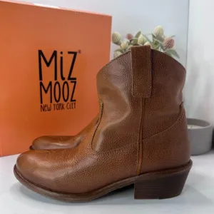Miz Mooz Carlitos Leather Cowboy Boots Western Brandy Women's EU 38/7.5 NWB