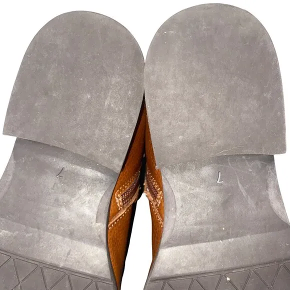 Miz Mooz Kirsten tall harness strap pebbled leather riding boots women’s 7
