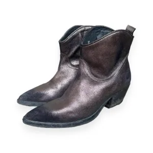 MoMa western cowboy ankle bronze brown pre distressed leather boots size 37