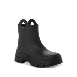 MONCLER Womens Black 1&quot; Platform Pull-Tab Misty Round Toe Rain Boots 38