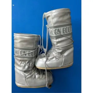 Moon Boot Icon Glance Authentic Slip On Snow Boots Silver 39 - EU 41