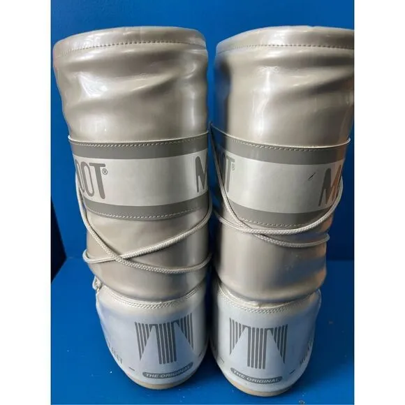 Moon Boot Icon Glance Authentic Slip On Snow Boots Silver 39 - EU 41
