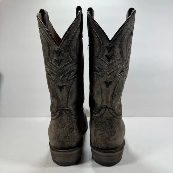 Moonshine Spirit Kelsey Black Leather Broad Square Toe Western Boots Size 13D