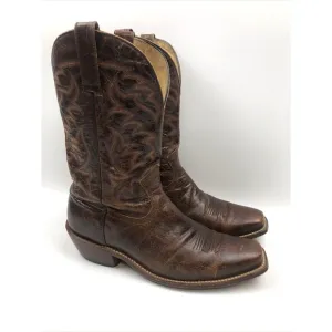 Moonshine Spirit Mens Brown Leather Western Cowboy Boots Size 10.5 D Square Toe