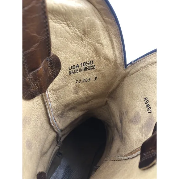 Moonshine Spirit Mens Brown Leather Western Cowboy Boots Size 10.5 D Square Toe