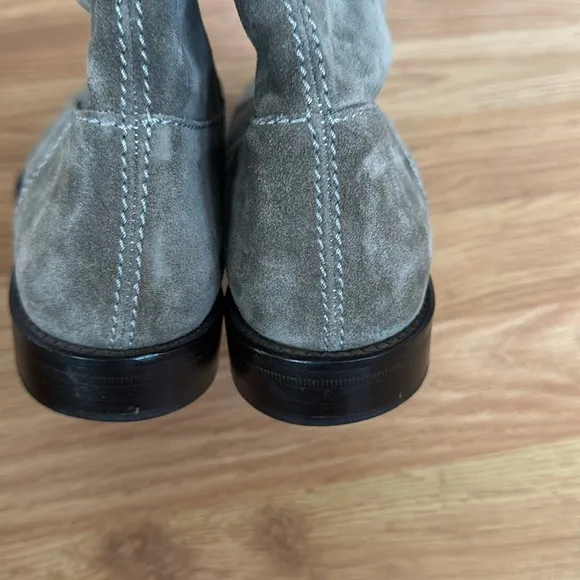 Moschino Grey Suede Knee High Boots Size 36.5