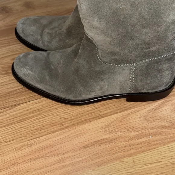 Moschino Grey Suede Knee High Boots Size 36.5