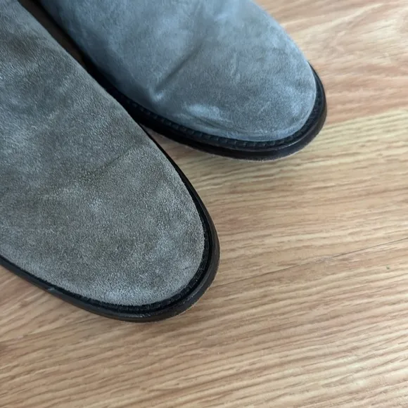 Moschino Grey Suede Knee High Boots Size 36.5