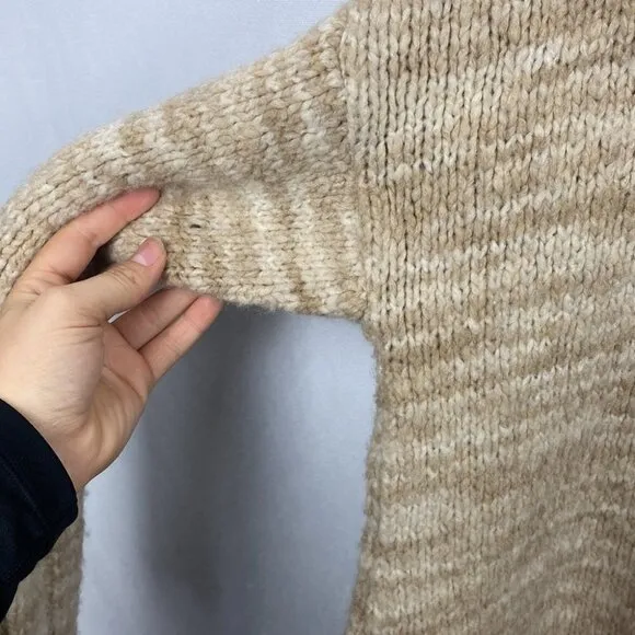 Mus &amp; BOMBON Mahogany Wool Sweater Beige Turtleneck - Size Large