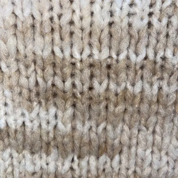 Mus &amp; BOMBON Mahogany Wool Sweater Beige Turtleneck - Size Large