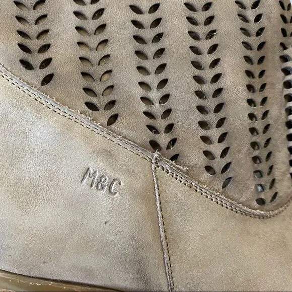 Musse &amp; Cloud Tan Avaly Laser Cut Ankle Boots