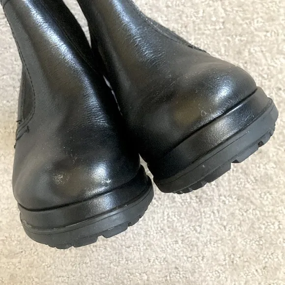 NAKED FEET black Survival mid-shaft boots, size 7.