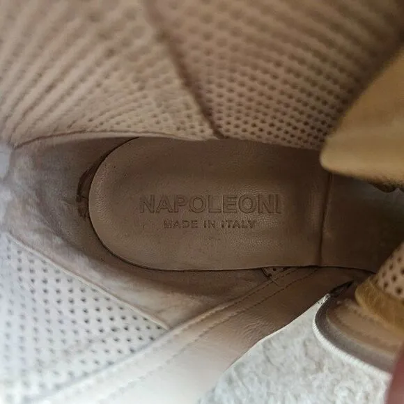 Napoleoni Suede Perforated Boots Sz 38