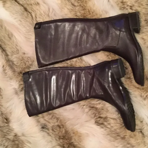 Naturalizer brown leather riding boot zipper 10