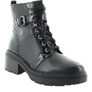 Naturalizer Jac Leather Ankle Combat &amp; Lace-Up Boots Women's Black Size 8.5M