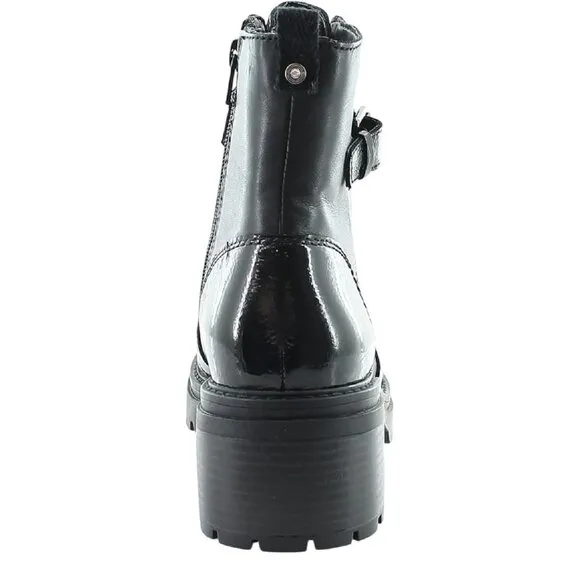 Naturalizer Jac Leather Ankle Combat &amp; Lace-Up Boots Women's Black Size 8.5M