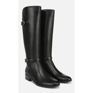 Naturalizer Knee High Boots Size 9.5 Black Block Heel Buckle Detail NEW